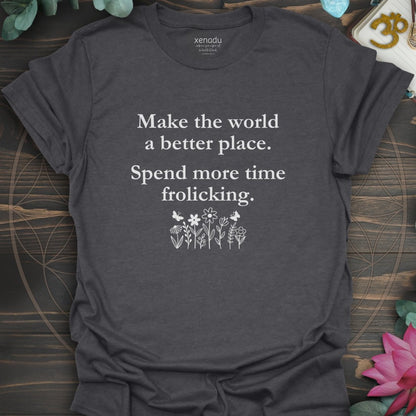 More Time Frolicking Tee Dark Heather Grey T-Shirt