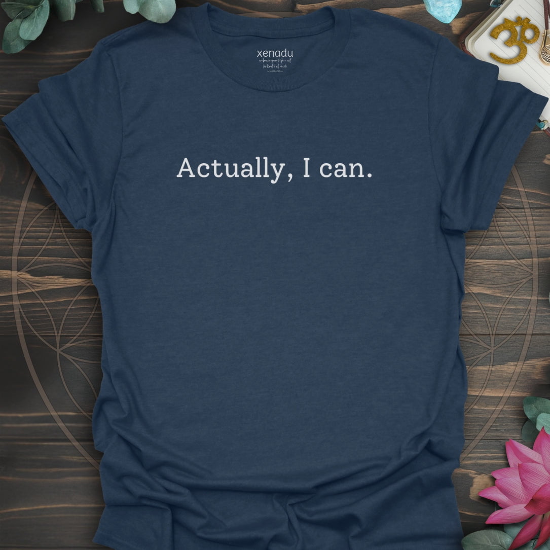 Actually I Can Tee Heather Navy T-Shirt
