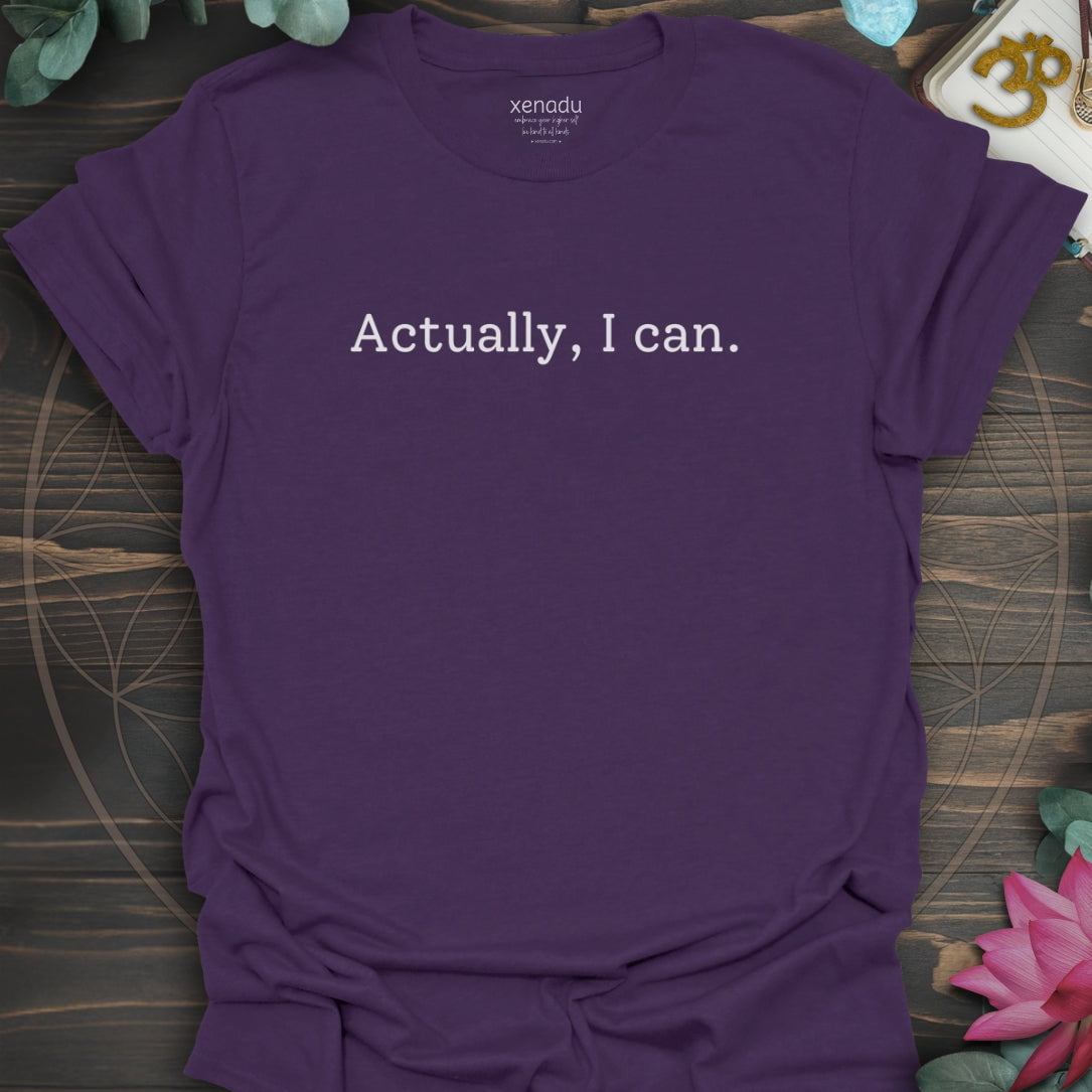 Actually I Can Tee Purple T-Shirt