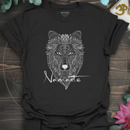 Namaste Wolf Tee Black T-Shirt