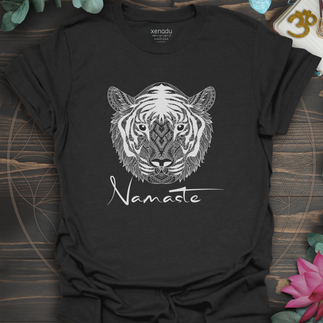Namaste Tiger Tee Black T-Shirt