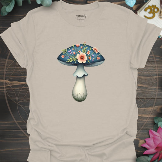 Boho Mushroom Blooms Tee Sand T-Shirt