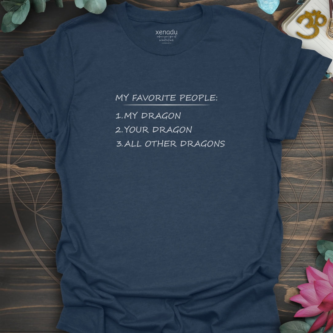 My Favorite People Tee Heather Navy T-Shirt