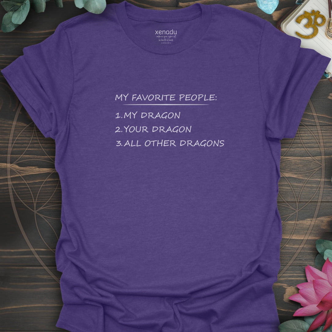 My Favorite People Tee Heather Purple T-Shirt