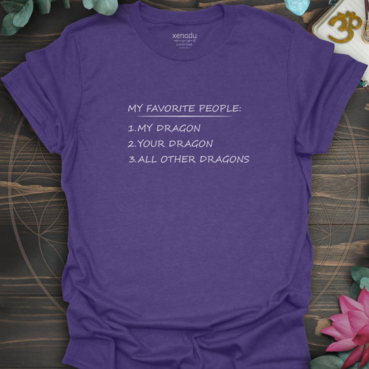 My Favorite People Tee Heather Purple T-Shirt