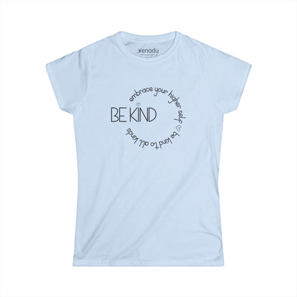 Be Kind to All Kinds Women's Tee Light Blue T-Shirt