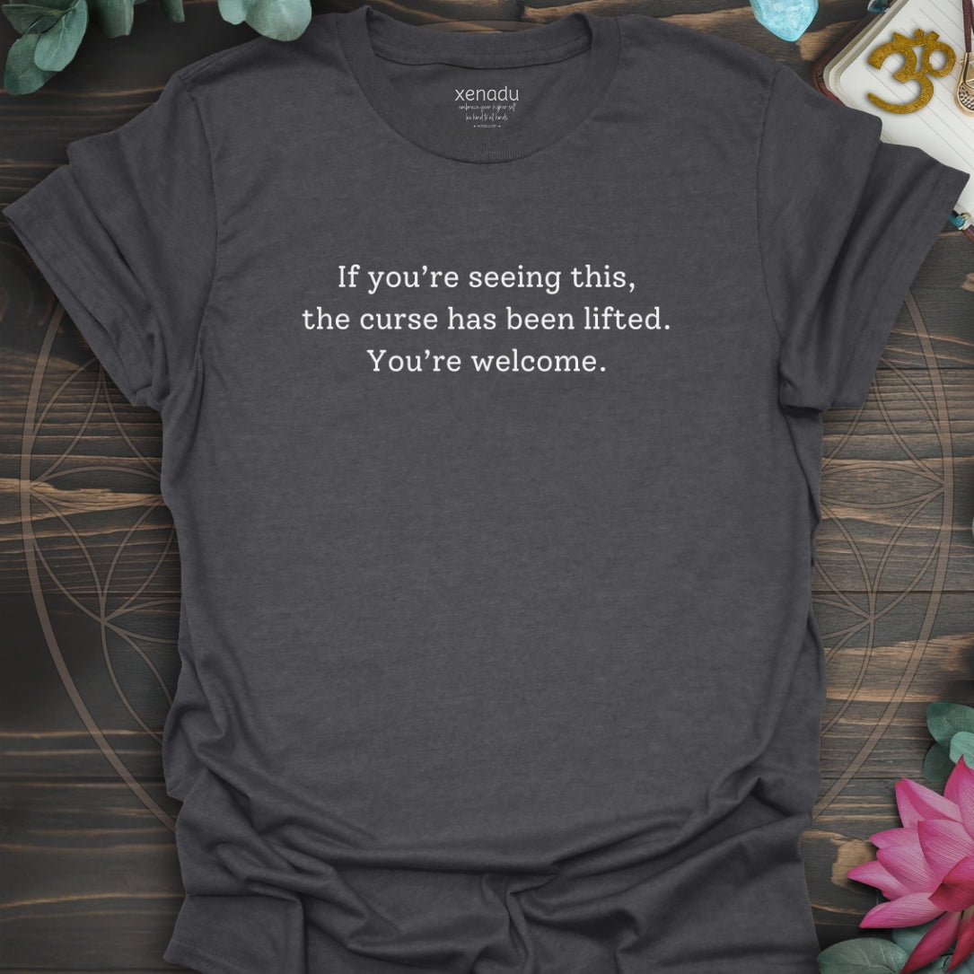 The Curse Has Been Lifted Tee Dark Heather Grey T-Shirt