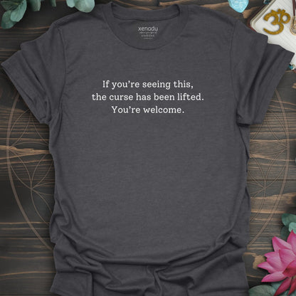 The Curse Has Been Lifted Tee Dark Heather Grey T-Shirt