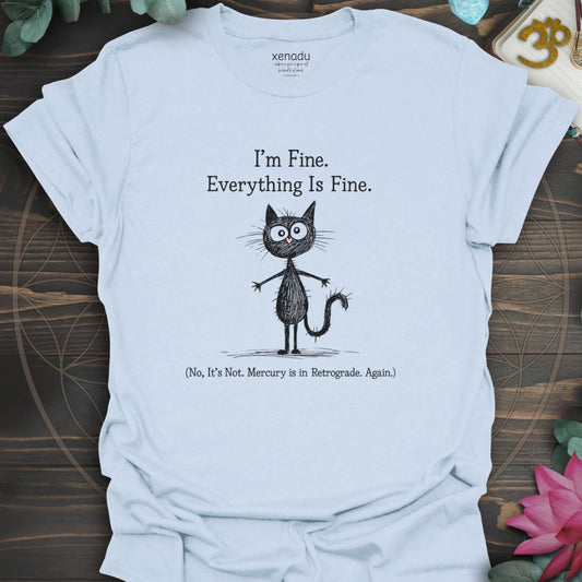 Mercury in Retrograde Tee Light Blue T-Shirt