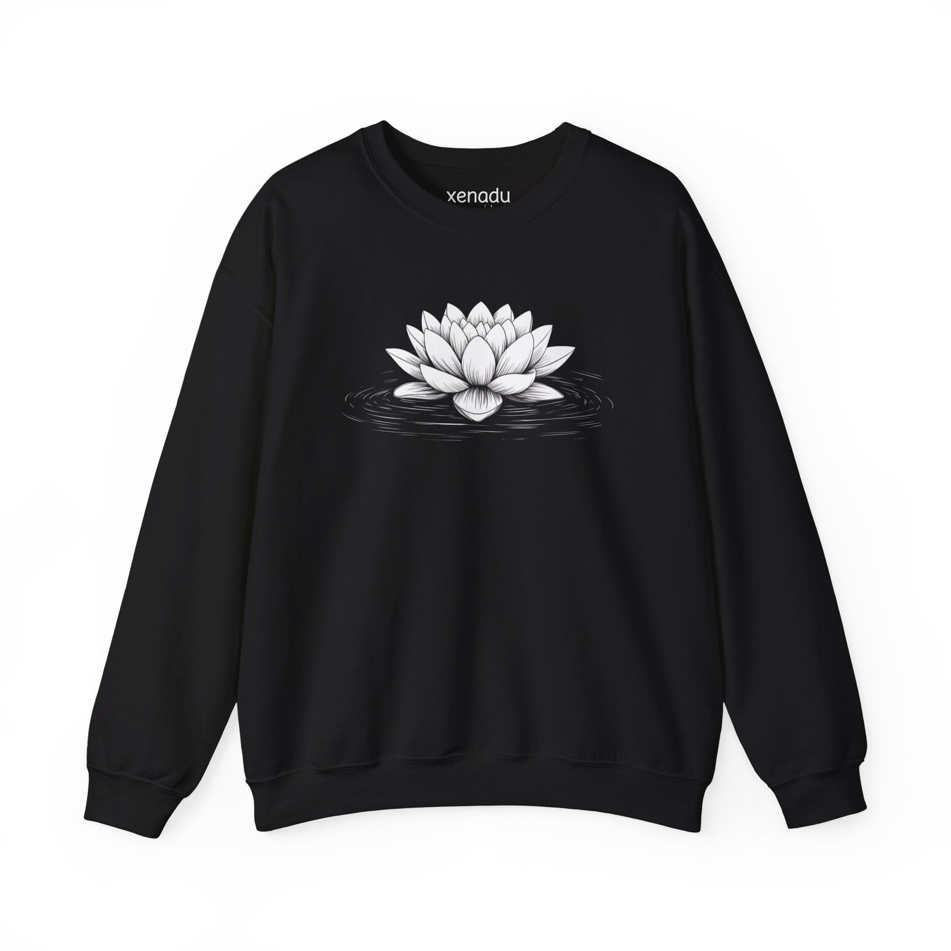 Floating Lotus Sweatshirt Black Sweatshirt