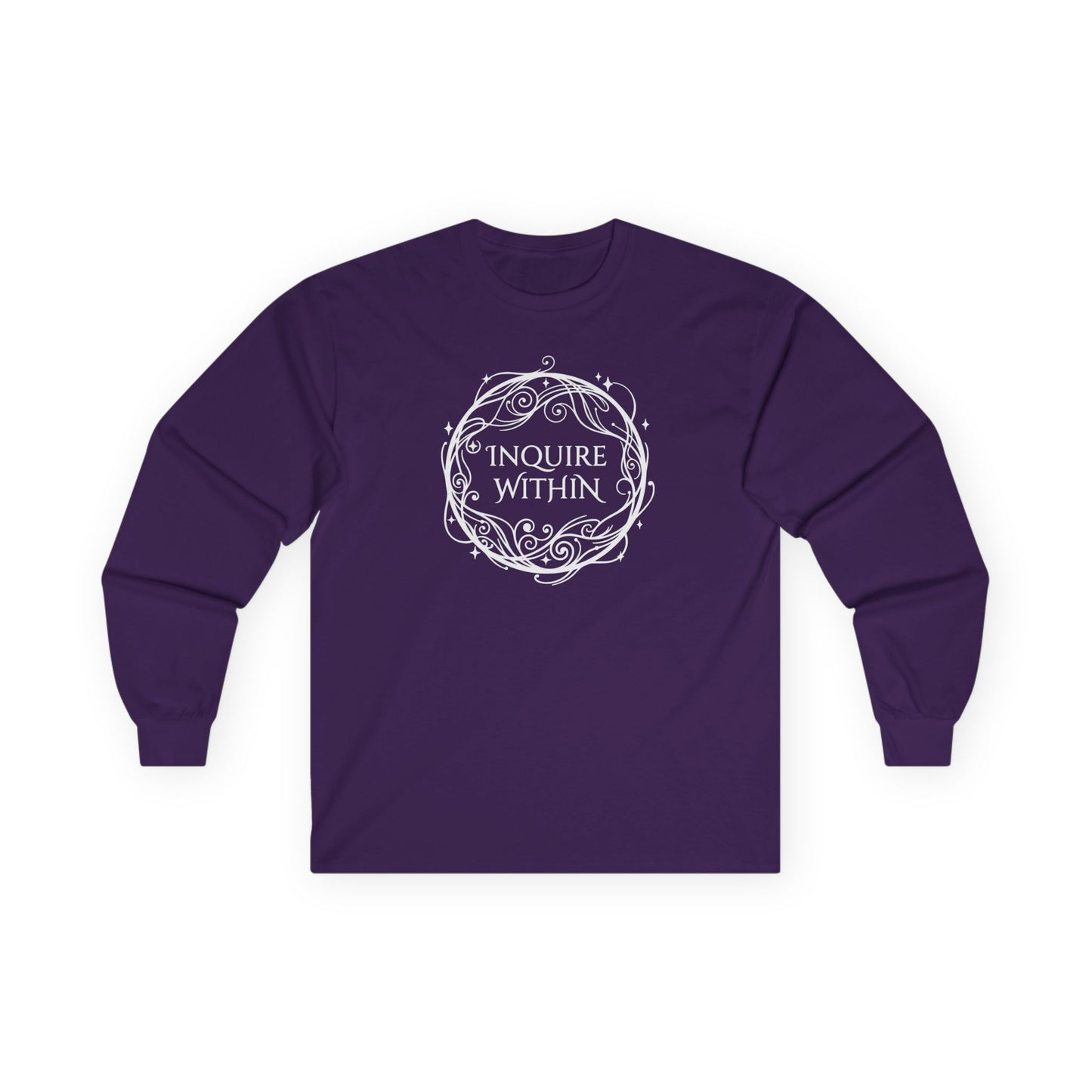 Inquire Within Long Sleeve Tee Purple Long-sleeve