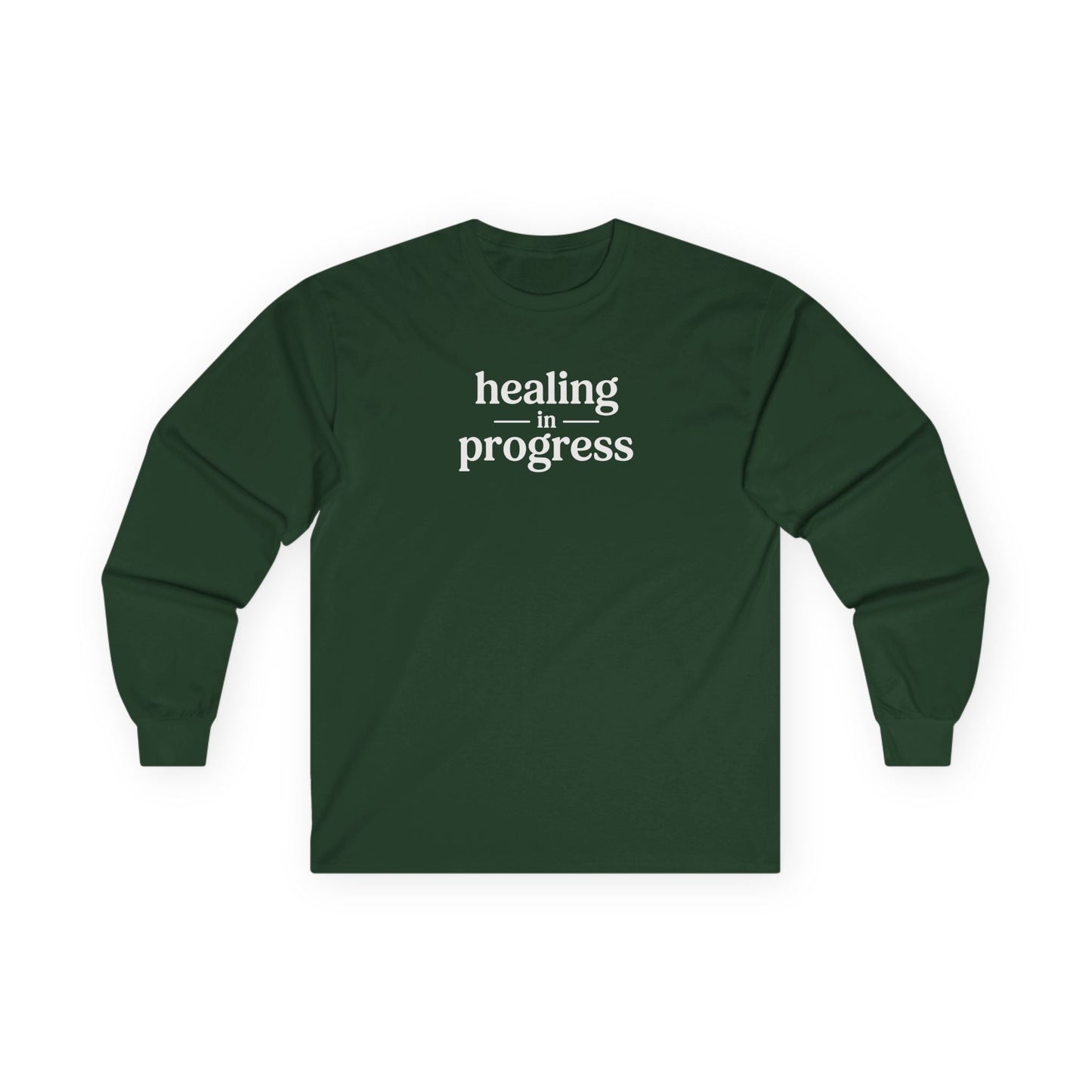 Healing in Progress Long Sleeve Tee Forest Green Long-sleeve