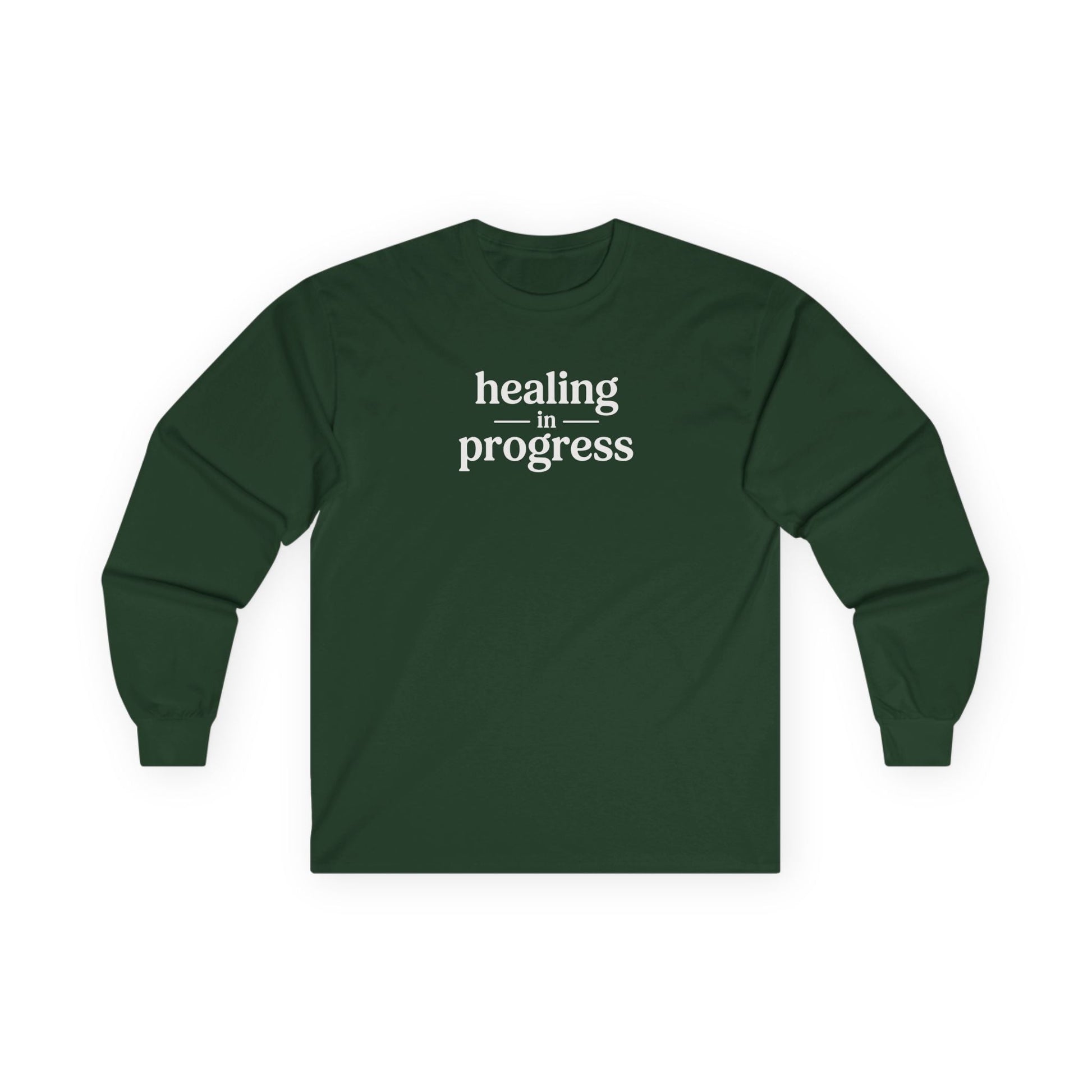 Healing in Progress Long Sleeve Tee Forest Green Long-sleeve