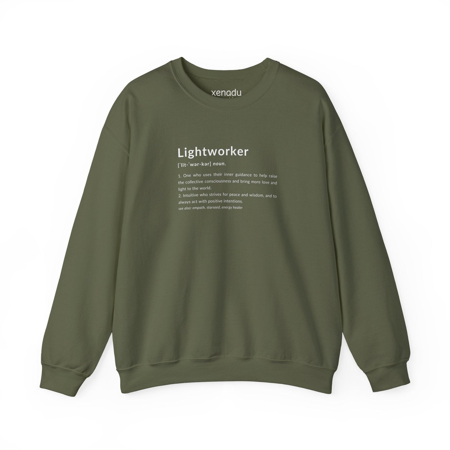 Lightworker Definition Sweatshirt Military Green Sweatshirt