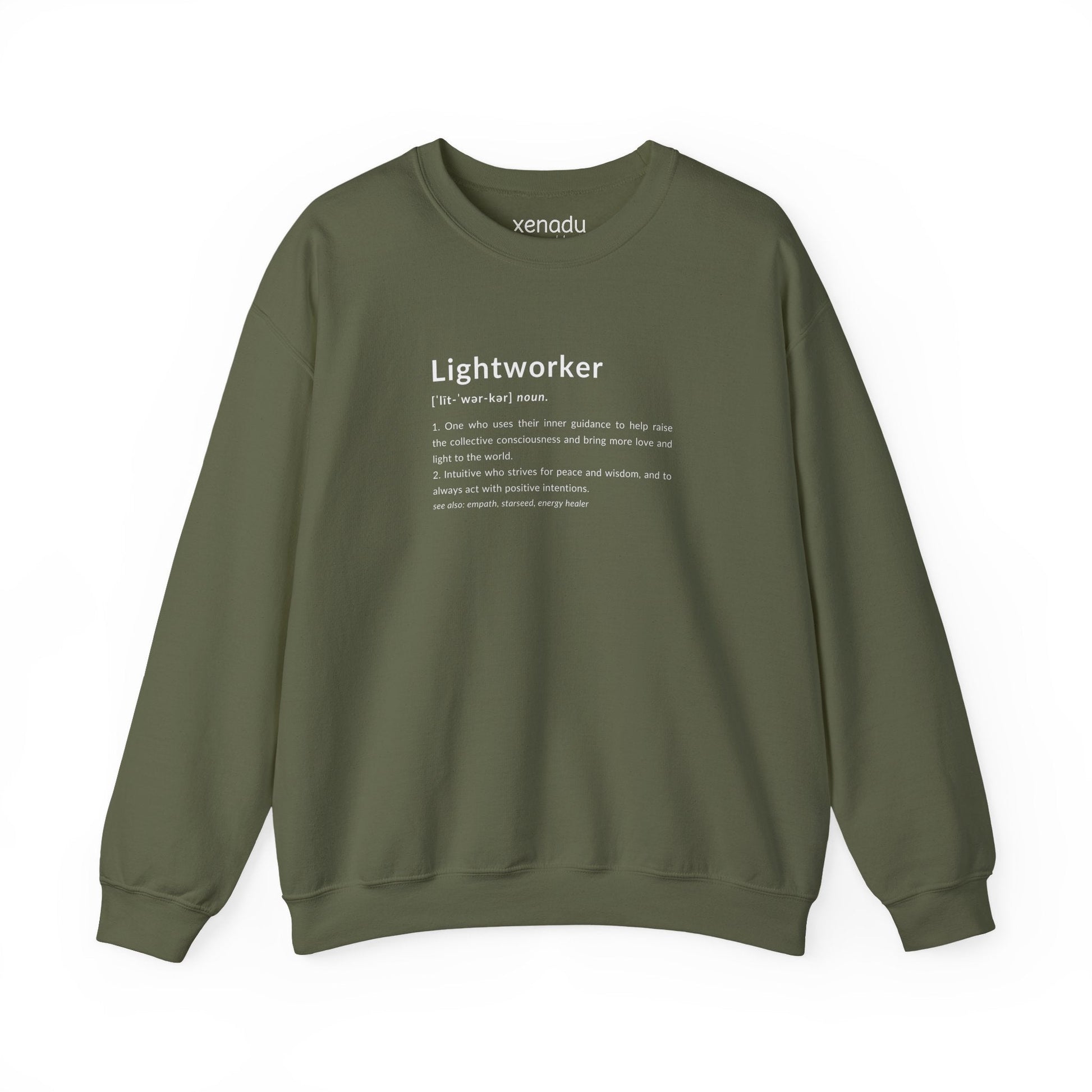 Lightworker Definition Sweatshirt Military Green Sweatshirt
