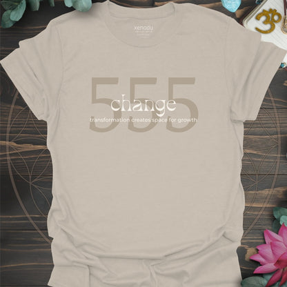 555 Angel Number Tee Sand T-Shirt