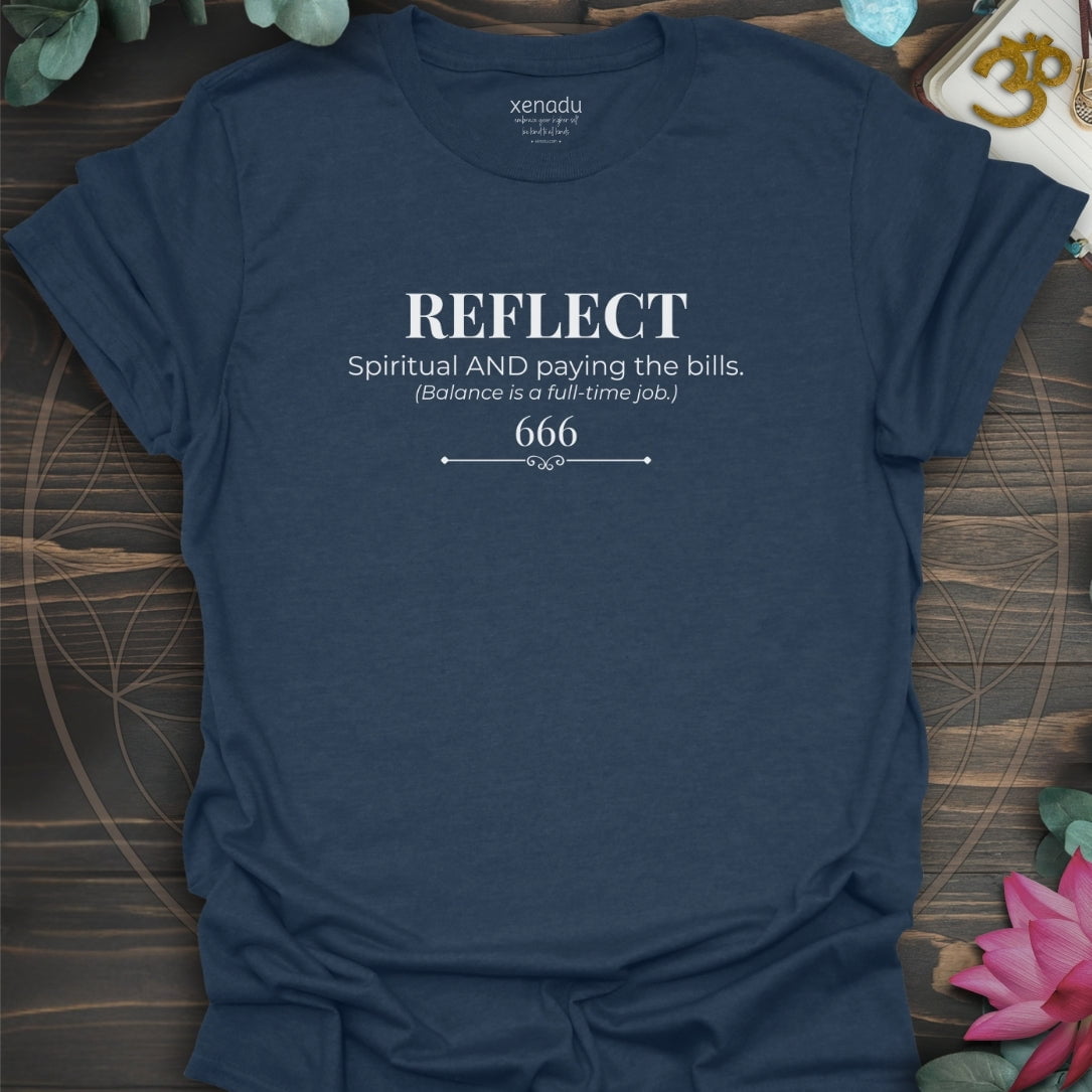 666 Reflect Tee Heather Navy T-Shirt