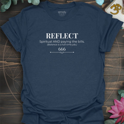 666 Reflect Tee Heather Navy T-Shirt
