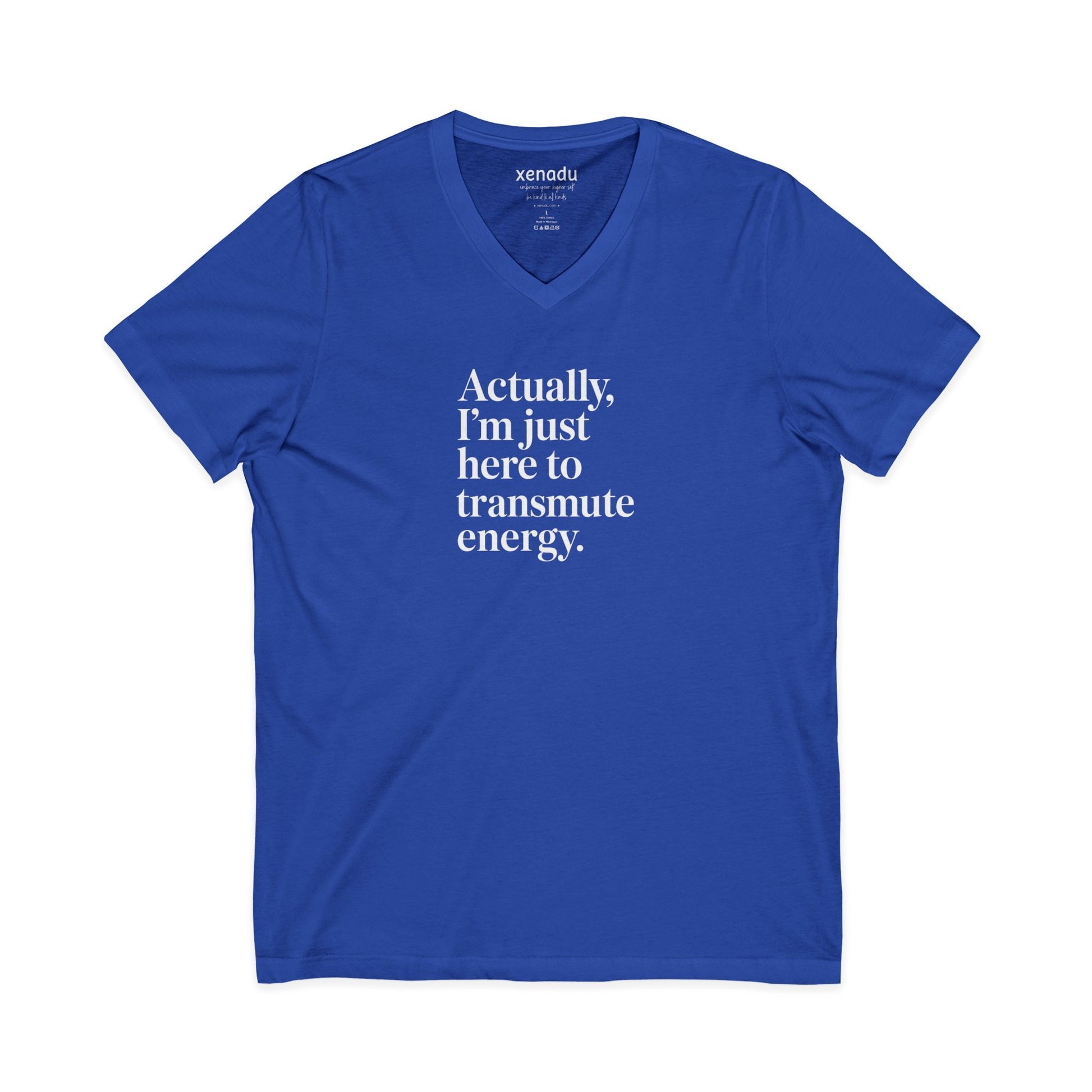 Transmute Energy V-Neck Tee Royal Blue V-neck