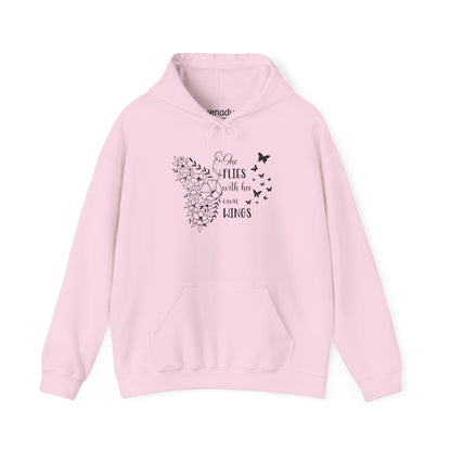With Her Own Wings Hoodie Light Pink Hoodie