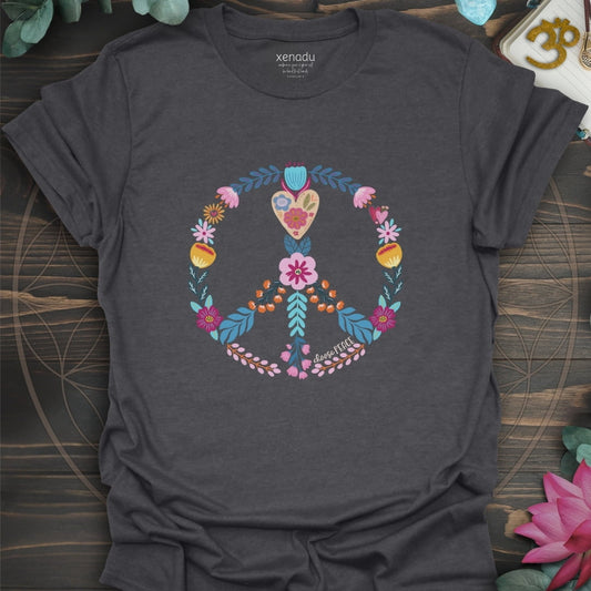 Choose Peace Tee Dark Heather Grey T-Shirt