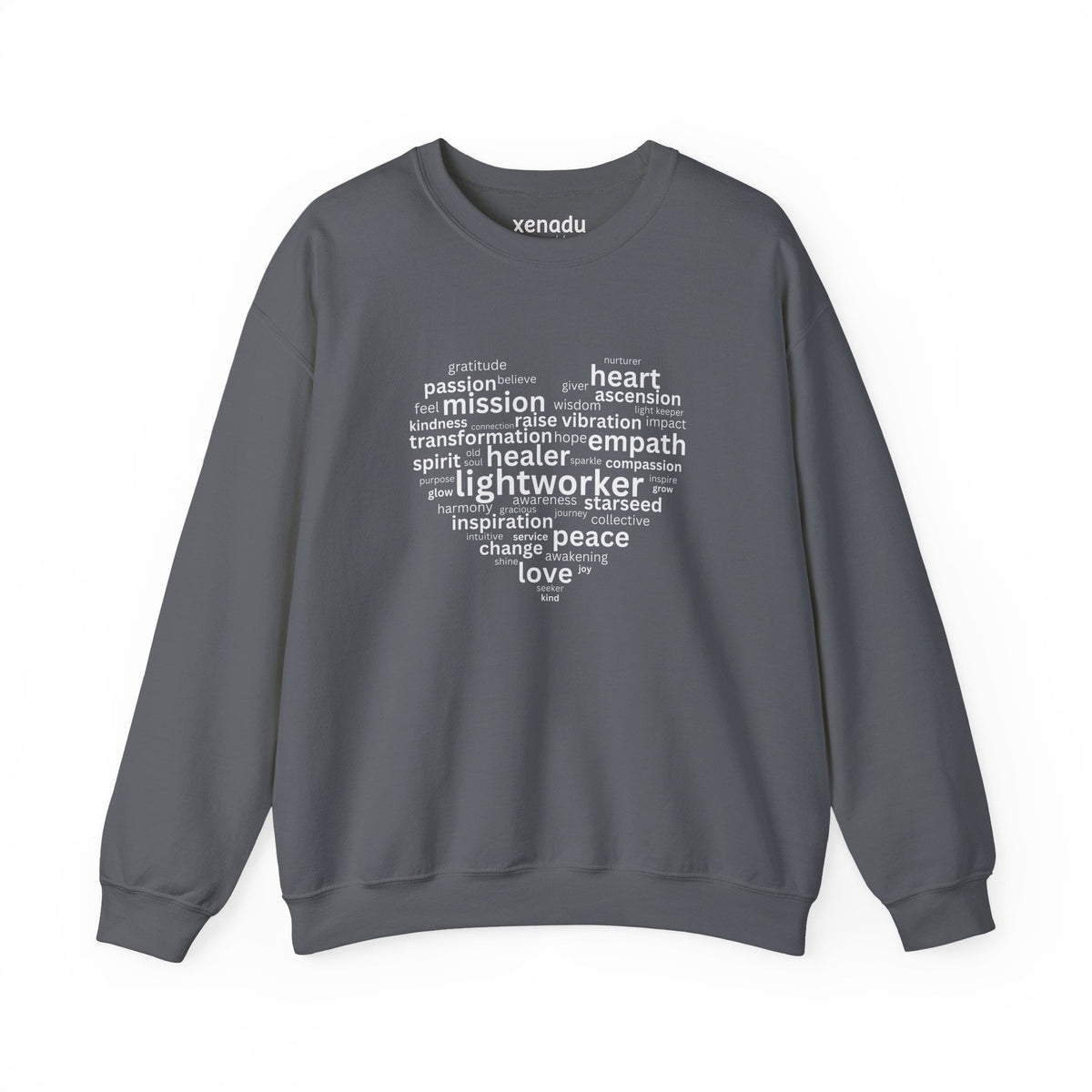 Heart of a Lightworker Sweatshirt Charcoal Sweatshirt