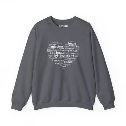Heart of a Lightworker Sweatshirt Charcoal Sweatshirt
