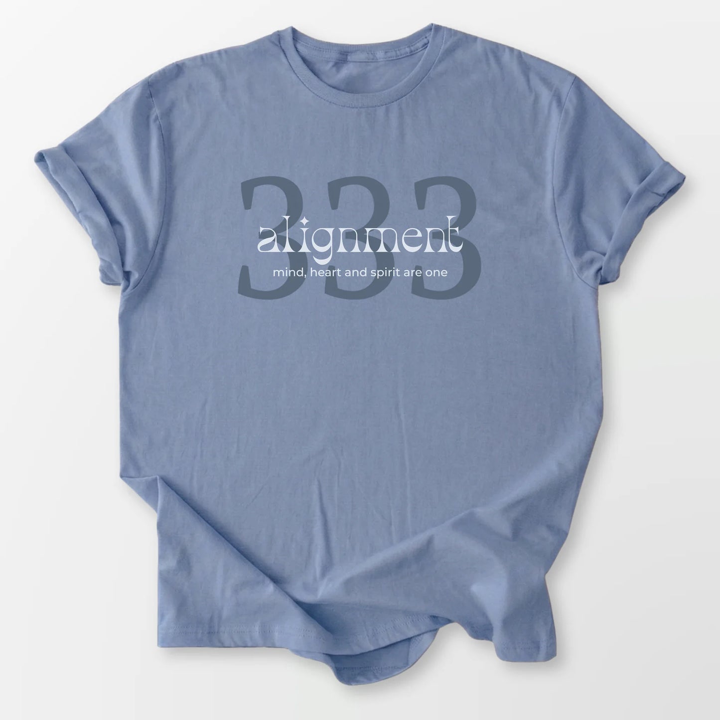 333 Angel Number Tee Stone Blue T-Shirt