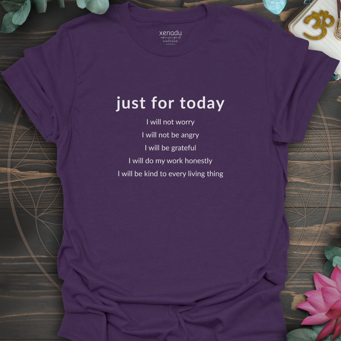 Just For Today I Will Tee Purple T-Shirt