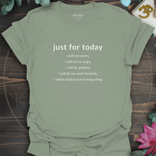 Just For Today I Will Tee Sage T-Shirt