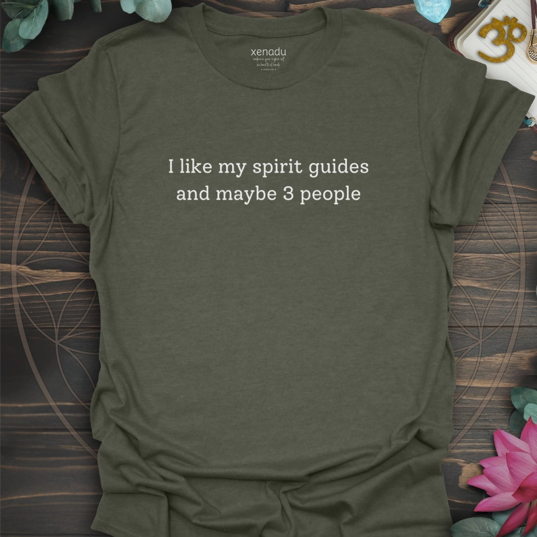 I Like My Spirit Guides Tee Heather Military Green T-Shirt