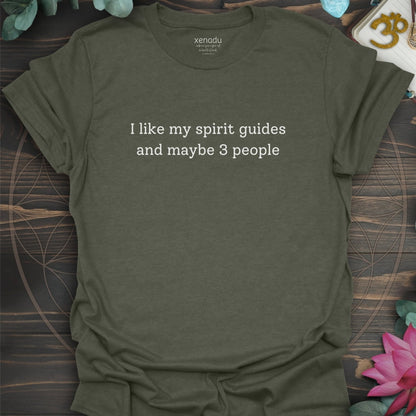 I Like My Spirit Guides Tee Heather Military Green T-Shirt