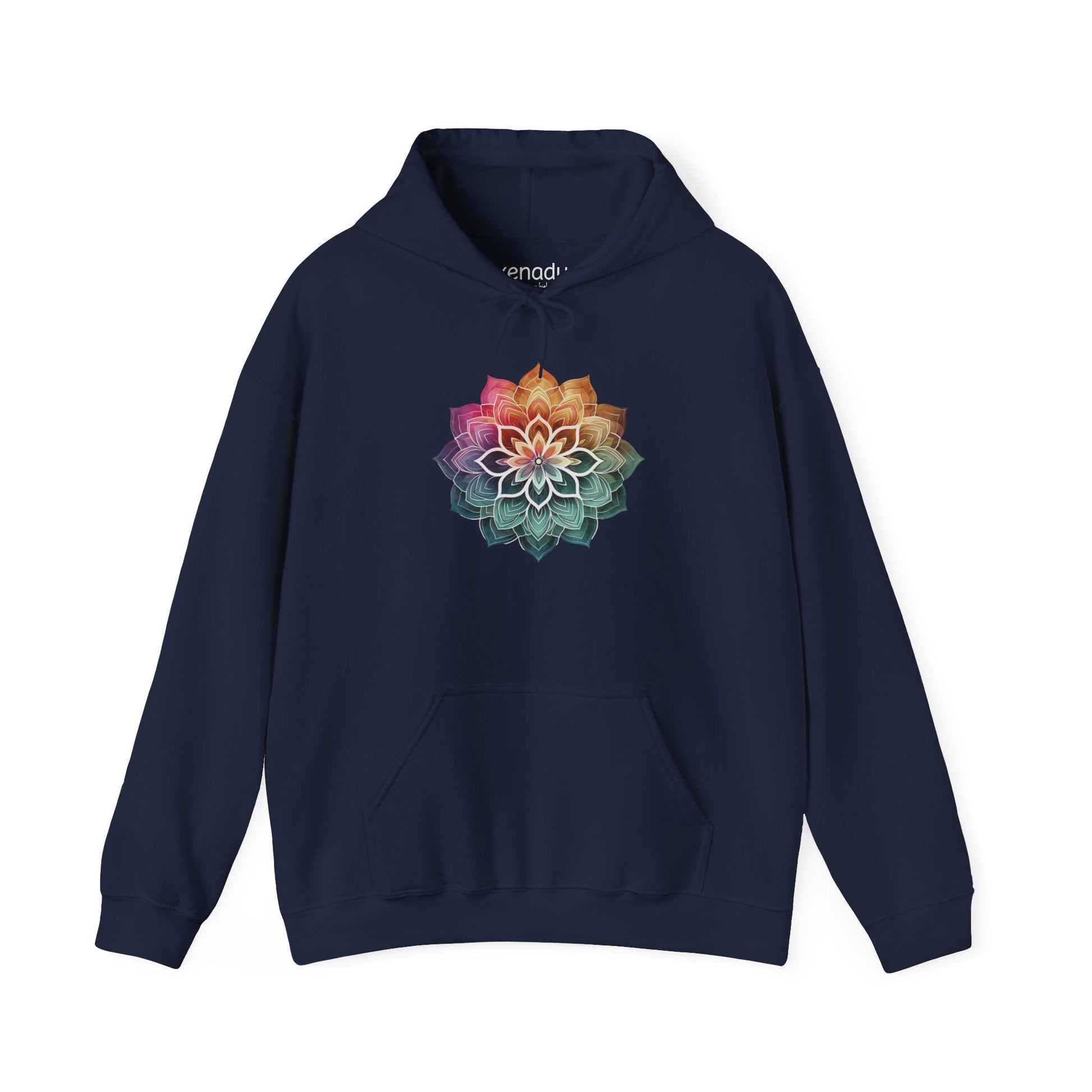 Boho Mandala Hoodie Navy Hoodie