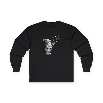 Wishing Gnome Long Sleeve Tee Black Long-sleeve