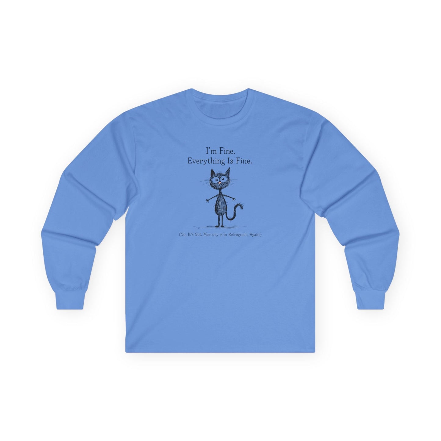 Mercury in Retrograde Long Sleeve Tee Carolina Blue Long-sleeve