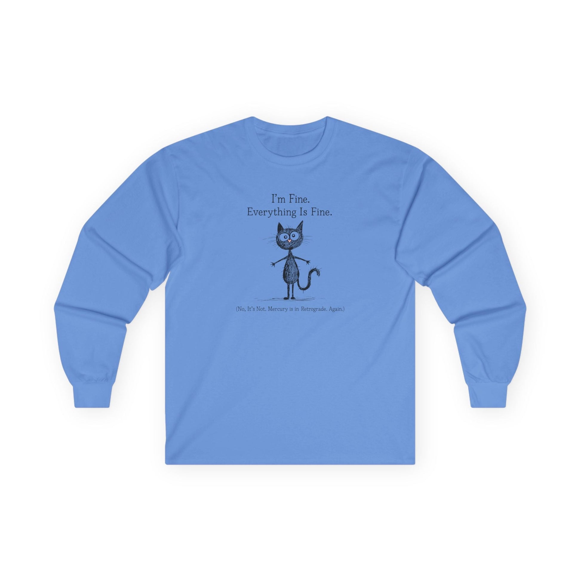 Mercury in Retrograde Long Sleeve Tee Carolina Blue Long-sleeve