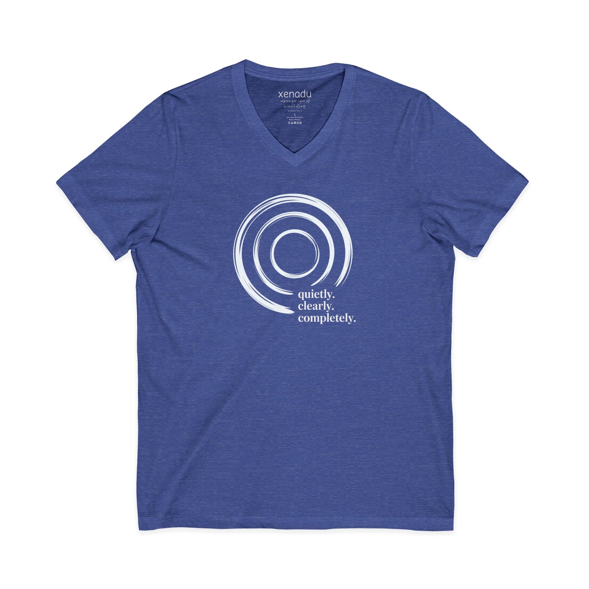 Quietly Clearly V-Neck Heather True Royal V-neck