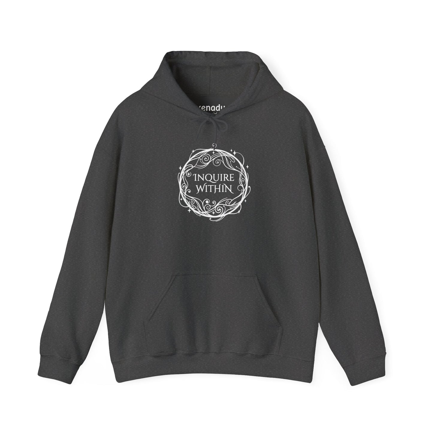 Inquire Within Hoodie Dark Heather Grey Hoodie