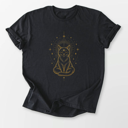 Enlightened Cat Tee Black T-Shirt