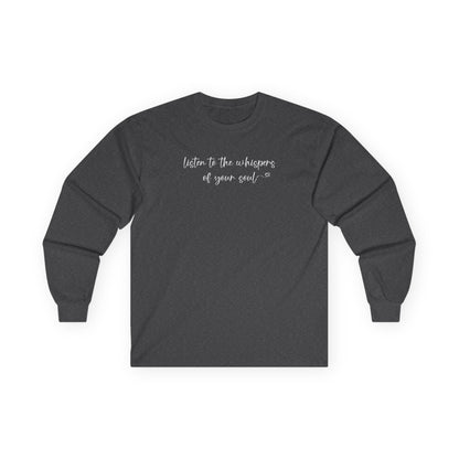 Listen to the Whispers Long Sleeve Tee Dark Heather Grey Long-sleeve