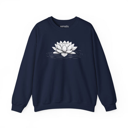 Floating Lotus Sweatshirt Navy Sweatshirt