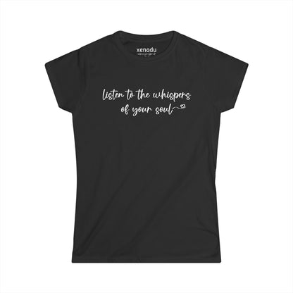 Listen to the Whispers Women's Tee Black