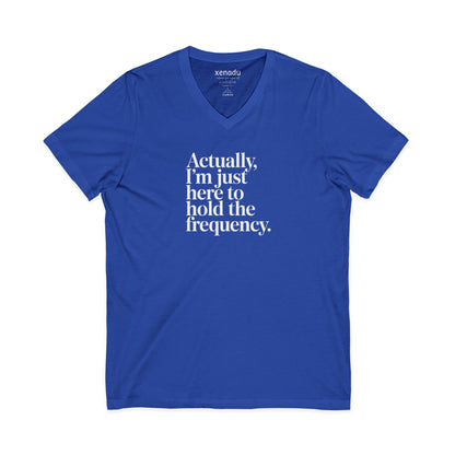 Hold the Frequency V-Neck Royal Blue V-neck