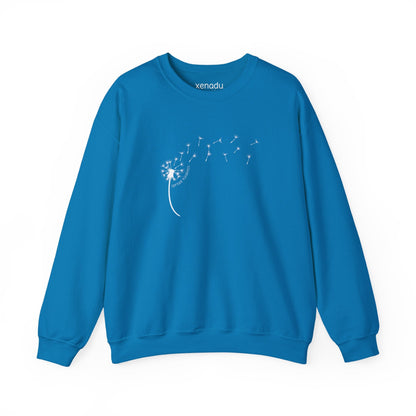 Kindness Dandelion Sweatshirt Sapphire Sweatshirt