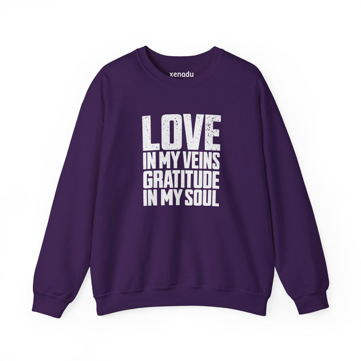 Love In My Veins Sweatshirt Purple Sweatshirt