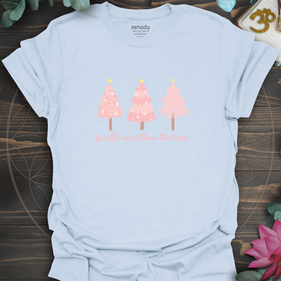 Pretty in Pink Sparkle Tee Light Blue T-Shirt