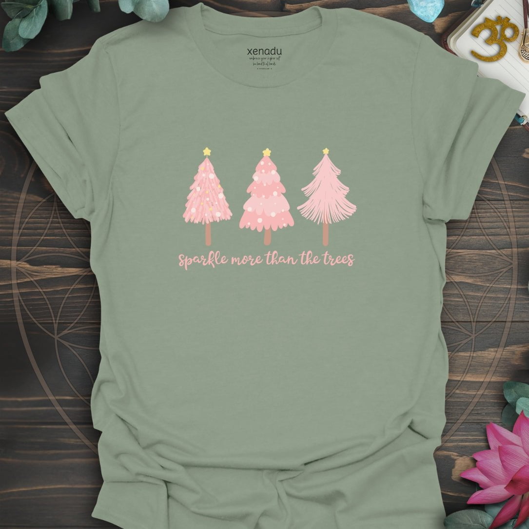 Pretty in Pink Sparkle Tee Sage T-Shirt
