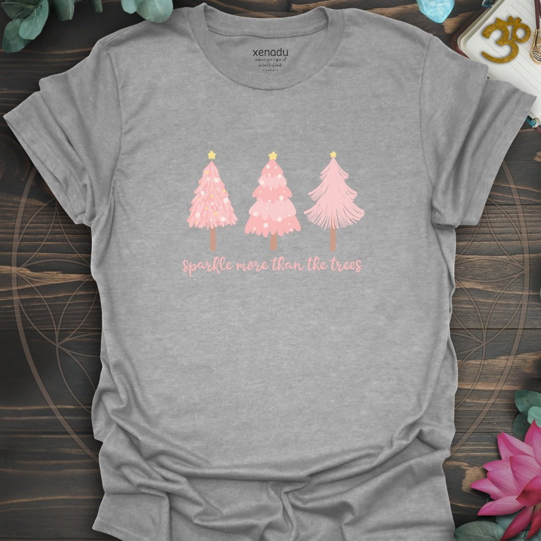 Pretty in Pink Sparkle Tee Sport Grey T-Shirt