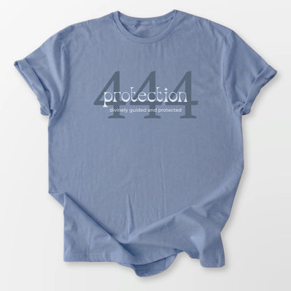444 Angel Number Tee Stone Blue T-Shirt