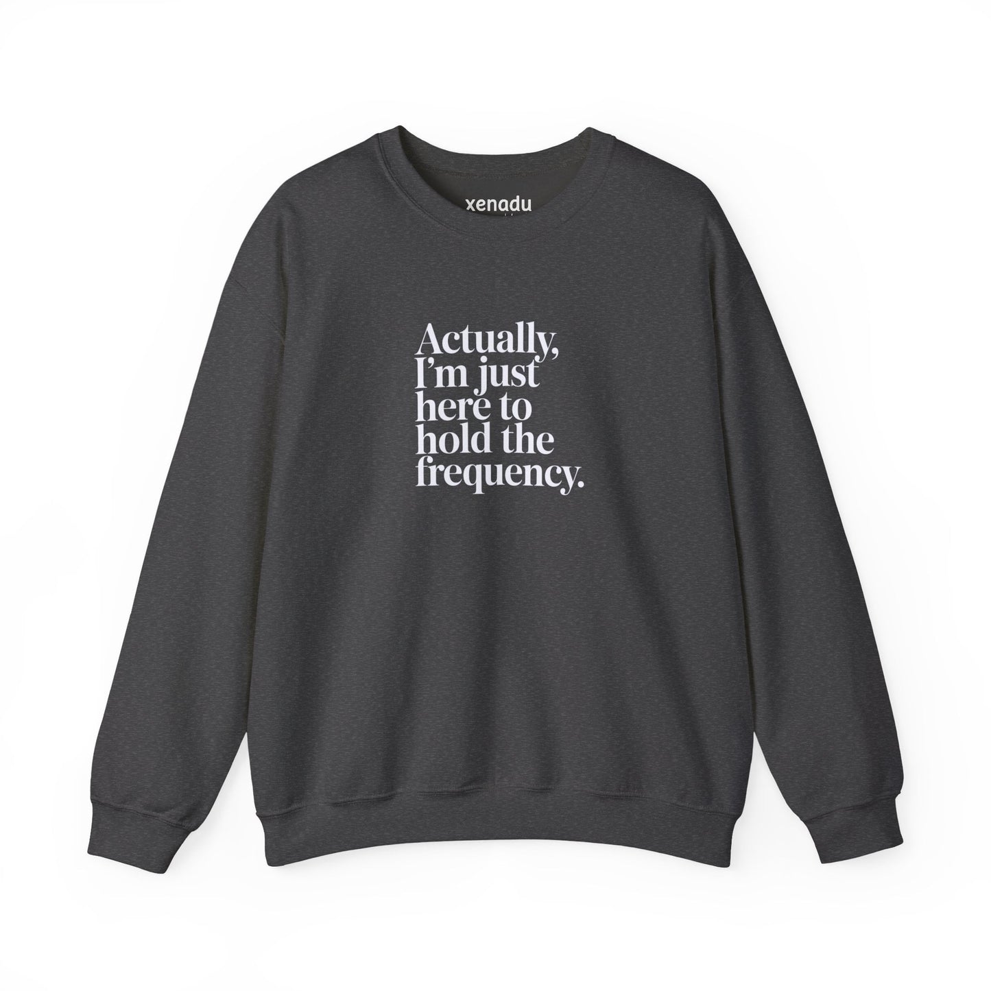 Hold the Frequency Sweatshirt Dark Heather Grey Sweatshirt